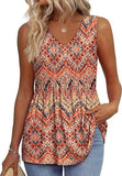 2025 New Women's Vest Flowing Lotus Leaf Side Top Women's Elegant Sleeveless V-Neck Doll Vest