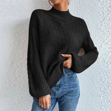 New Solid Women's Top In Autumn And Winter 2025 Loose Round Collar Collar Thairy