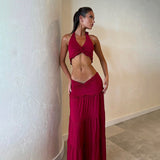 2025 New Women's Wear Winter Winter New Women's Fashion Sexy V-Neck Neck Vest High Waist Half Skirt