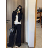 Small Scented Black Short Jacket Jacket Women Spring, Autumn And Winter Small Man Body And Cool And Chic Top