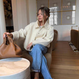 Women's Clothing Explosion ZA Fashion Beads And Short Jacket Wool Coat