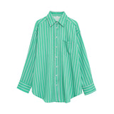 Z Spring And Summer New Striped Loose Shirt 3217253 Pajamas Trousers 6929414