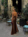 2025 New Women's Sexy Hottie Long Sling Skirt With A Vertical Feeling With A Shoulderless Sleeve