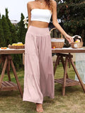 2025 Summer Leisure Wide-Legged Cotton Pop High-Waisted Loose Trousers Women's Trousers