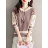 Sweater Women's Autumn/Winter 2025 New Ocean-Loose Casual Closed Knitted Small Long Sleeve T-Shirt