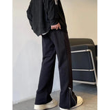 Small Trousers High Street Fashion Zip-Up Open-Pillary Micro-T-Swear Men's And Women Trend H-Hop Casual Pants