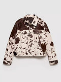 Women's Clothing 2025 Autumn New Fashion Personality Irregular Pattern Short Denim Jacket