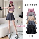 Short Skirts Summer Thin Women Wear Anti-Light Retling Abdominal Hip College Hips Yoga Skirt High Waist Half Skirt