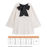 Women's Dress 2025 New Spring Bow Skirt Multi-Colored Bright Sleeve Mini Dress