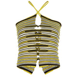 Autumn 2025 New Women's Fashion Sexy Hottie Irregular Design Strapped Hollow Conjoined