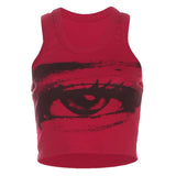 Women's 2025 Summer New Jennie With The Same Hottie Printed Vest High-Waisted Straight Casual Pants