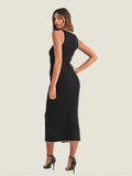 Summer Famous Wind Sling Dress Sexy Hottie Repair Button Open Design Style Hip Dress
