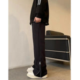 Small Trousers High Street Fashion Zip-Up Open-Pillary Micro-T-Swear Men's And Women Trend H-Hop Casual Pants
