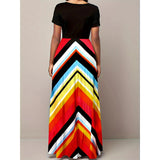 New Wish Women's Summer Sleeves Rounded Dress