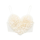 Spring New French Pure-Hearted Unkempt Sling Vest Short Top