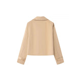 Women's 2025 New Double-Dbutled Short Wind Coat