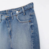 Cowboy Miniskirt 2025 Spring Packed Assymmetric Single-Dunk Repaired Half-Bidden Dress Girl