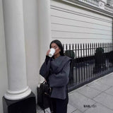 Ins New Women's Dress With Asymmetrical Scarf Short Knitted Coat