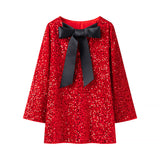 Women's Dress 2025 New Spring Bow Skirt Multi-Colored Bright Sleeve Mini Dress