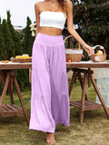 2025 Summer Leisure Wide-Legged Cotton Pop High-Waisted Loose Trousers Women's Trousers