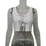 2025 Spring And Summer New Umbilly Small Vest Knitting Pit Solid Color Strap Hot Girl Top