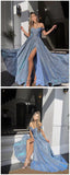 ZC-1991 Banquet Dress Ins Canelight Grand Dress With A Bosom Sexy Open Fork Dress