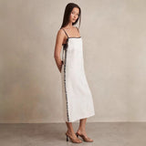 New Women's Fashion Sexy Lady Sleeveless Shoulder Solid Color Bfold Mini Dress