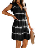 2025 Spring Summer New Women's Dress Ebaywish Lotus Leaf Sleeve V-Neck Dress Dress Woman