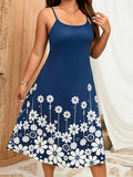 2025 Summer Fashion Sexy Women's Hot To Sell Large Sizeless Sleeveless Print Loose Dress Dress Dress Girl