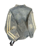 Spring And Autumn Lead Cowboy Coat Men Do Old Water Shuffle Casual Tide Oversize Retro Zipper Jacket