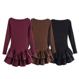2025 New Women's Fashion Elegant Sexy Cascade Decoration Short Dress