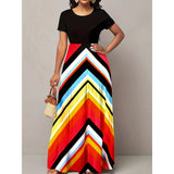 New Wish Women's Summer Sleeves Rounded Dress