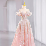 Three-Dimensional Flowers Shoulder Small Tail Dress Bridal Toast Banquet Fairy Fluffy Skirt Evening Dress Woman