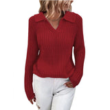 Autumn/Winter 2025 New Sweater Collar Collar Knitted Sweater Female
