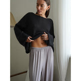 2025 Spring Summer Hollow Sweater Women In Wind Loose Knitted Long-Sleeved Cover Ice Cream Fashion