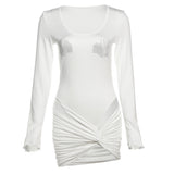 2025 Summer New Women's Sexy Hot Girl U Collar Hot Diamond Tight Body Jacket Wrinkles Half-Dress Suit