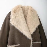 In The Autumn Of 2025, Women's Clothing Double-Sided Wears Long Coat Coat Large Collar