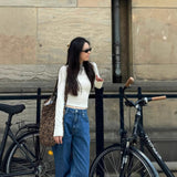 Vintage Dark Blue Straight Jeans Women Summer Thin Small Tall Waist Display Thin-Legged Long Pants