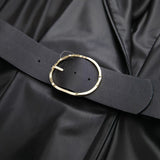 2025 New Women's Suit Jacket Autumn Solid Color Lumbar Imitation Skin Mini Dress