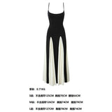 Big Low Breast Hanging Long Dress Spring 2025 Splicing Party Sexy Banquet