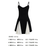 Big Low Breast Hanging Long Dress Spring 2025 Splicing Party Sexy Banquet