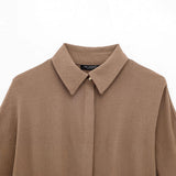 Spring 2025 New Women's Wear Long-Sleeved Collar Shirt Casual Trousers