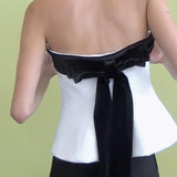 Women's Clothing 2025 Spring New Fashion Bump Back Bow Trim Tector