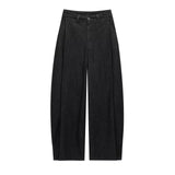 Spring 2025 New Set Jacket Jacket Denim Effect Folding Trousers Design Sense