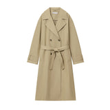 Z Feng 2025 New Fashion Temperament Female Assembly Belt Long Wind Coat 8372277