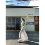 Holiday Style Set A Complete Set Of Early Spring New Sunscreen Long-Sleeved Top Design Half-Body Skirt Tide