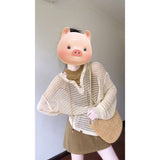 French Temperament Spring A Complete Set Of Hollow Straps With V-Tneck Shirt Vest Super Good-Looking Thin Half-Dress Skirt Three-Piece Set