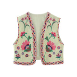 Spring 2025 New Women's Clothing Embroidered Tard Vest