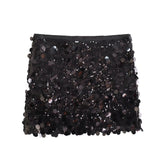 2025 Women's Autumn New Temperament Light Sexy Party Shiny Squin Mini Skirt Y2K