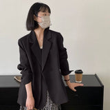 2025 Early Autumn Design Small Man Korean Black Suit Temperament Gray Casual Small Suit Jacket Woman